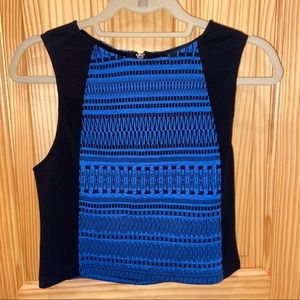 Sanctuary Textured Color Block Zippered Top